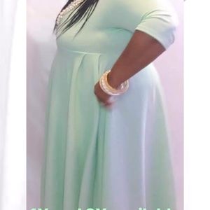 Mint green Midi dress